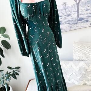 Wanderlight & Woodland Wishes Fair Maiden Cottagecore blooms Maxi Dress